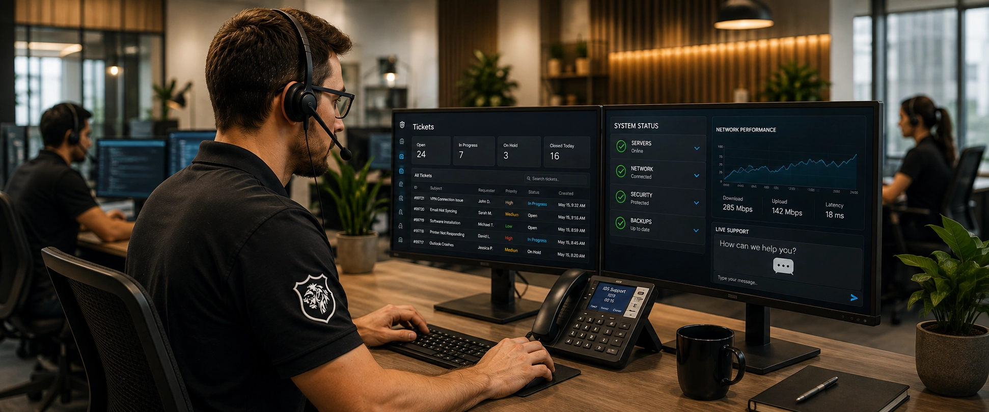 Complete IT support, managed around the clock.